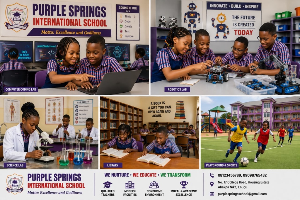 Purple Springs Facilities Banner Collage