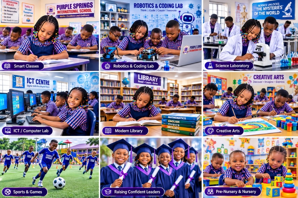 Purple Springs Campus Life Grid Collage